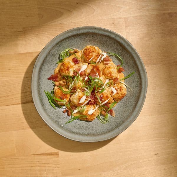 Cheesy Bacon Perogies