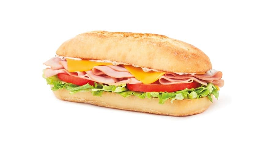 Sandwich jambon et fromage cheddar