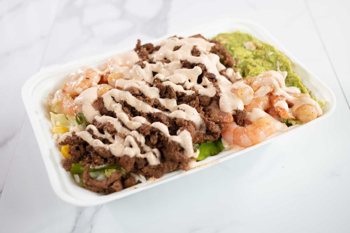 Steak and Shrimp Burrito Bowl