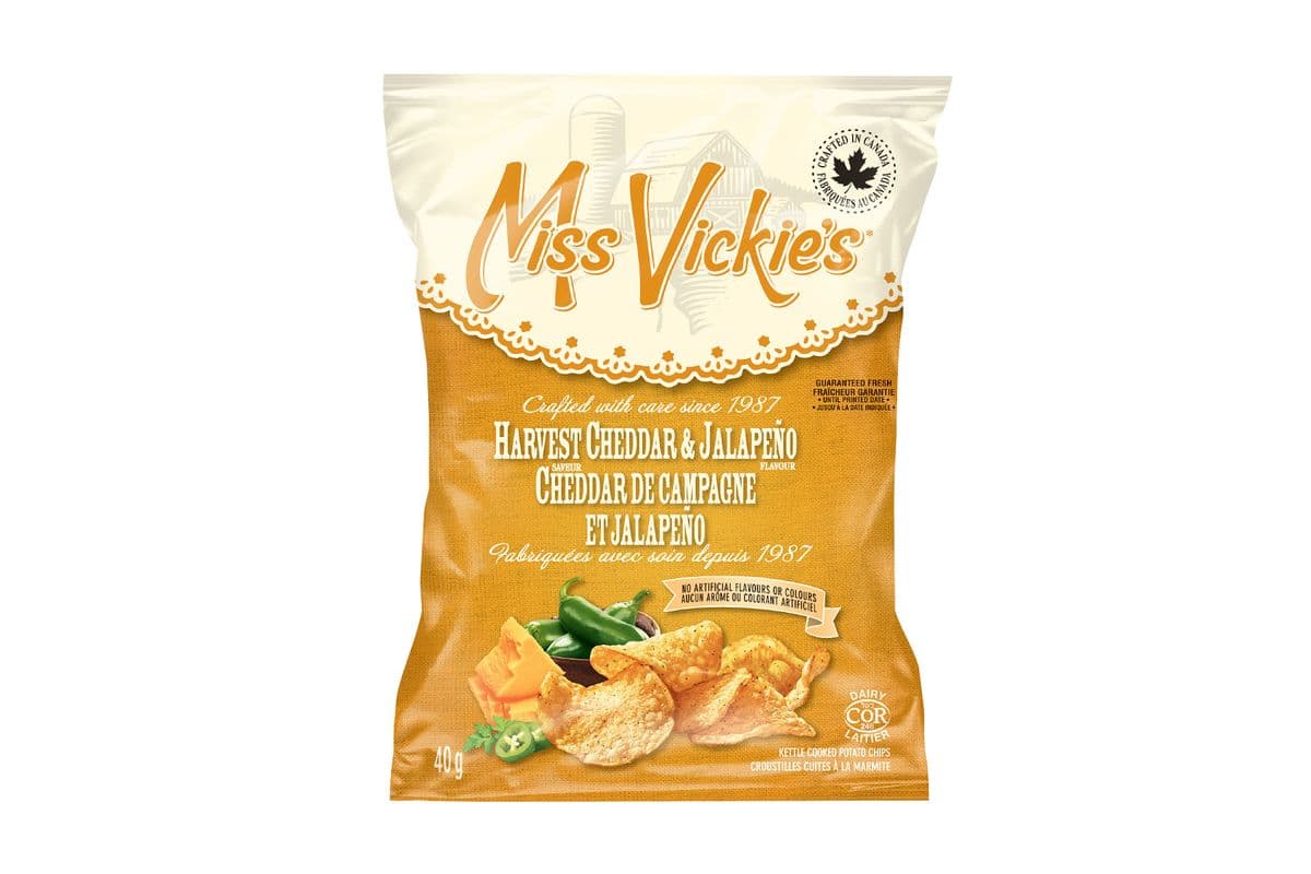 Miss Vickies® Harvest Cheddar Jalapeño Chips (Side)