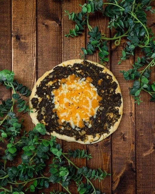 Spinach with Cheese Manousheh