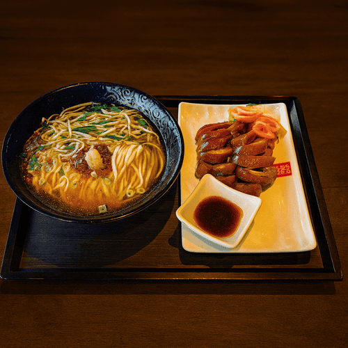 Hakka Style Pork Knuckles Scallion Oil Noodle Soup / 客家豬腳 陽春麵