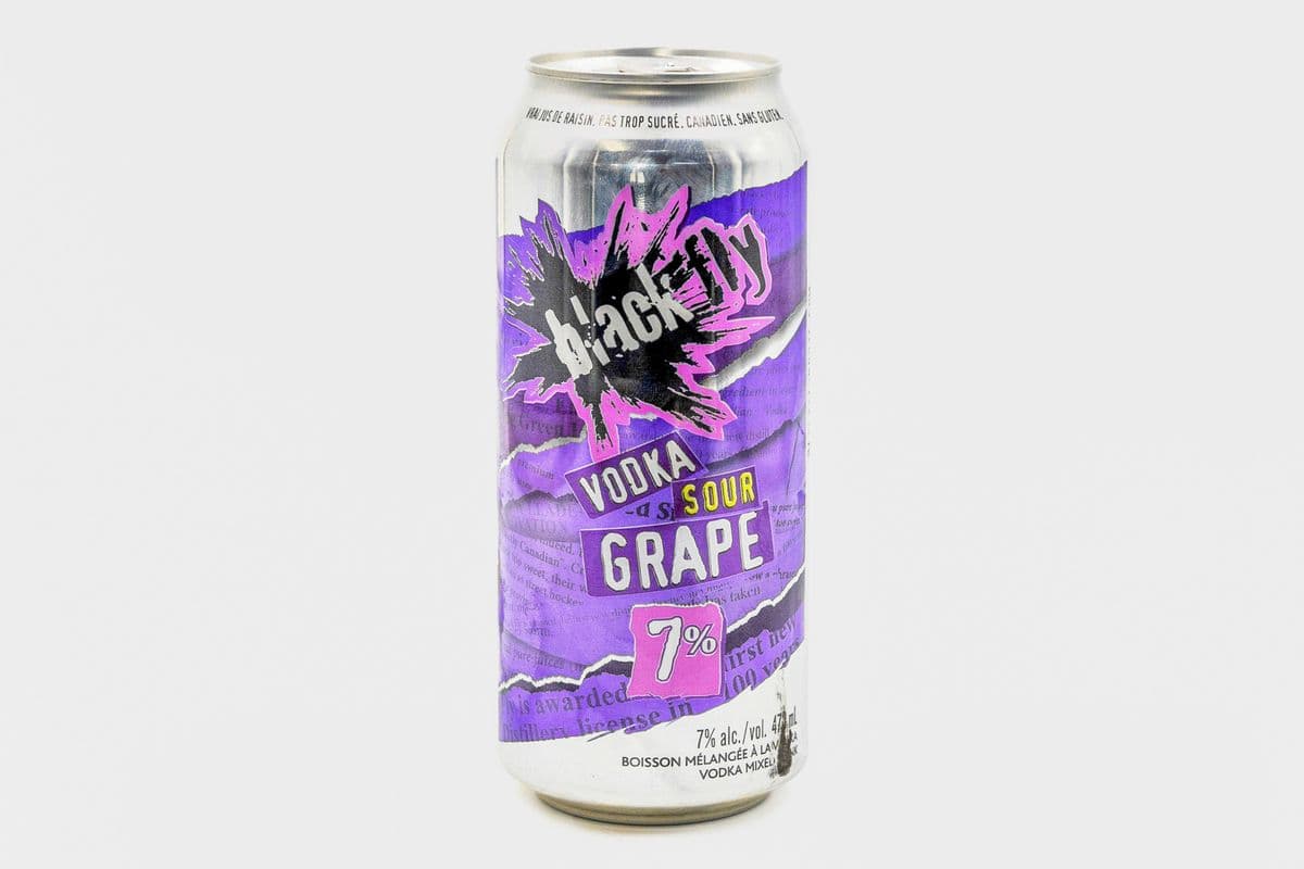 BLACK FLY VODKA SOUR GRAPE TALL CAN (1 x 473 ml Cans)