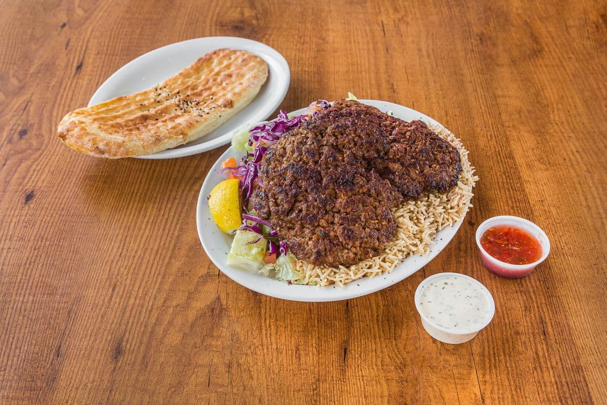 Chaplee Kabob Dinner (Spicey Ground Beef)