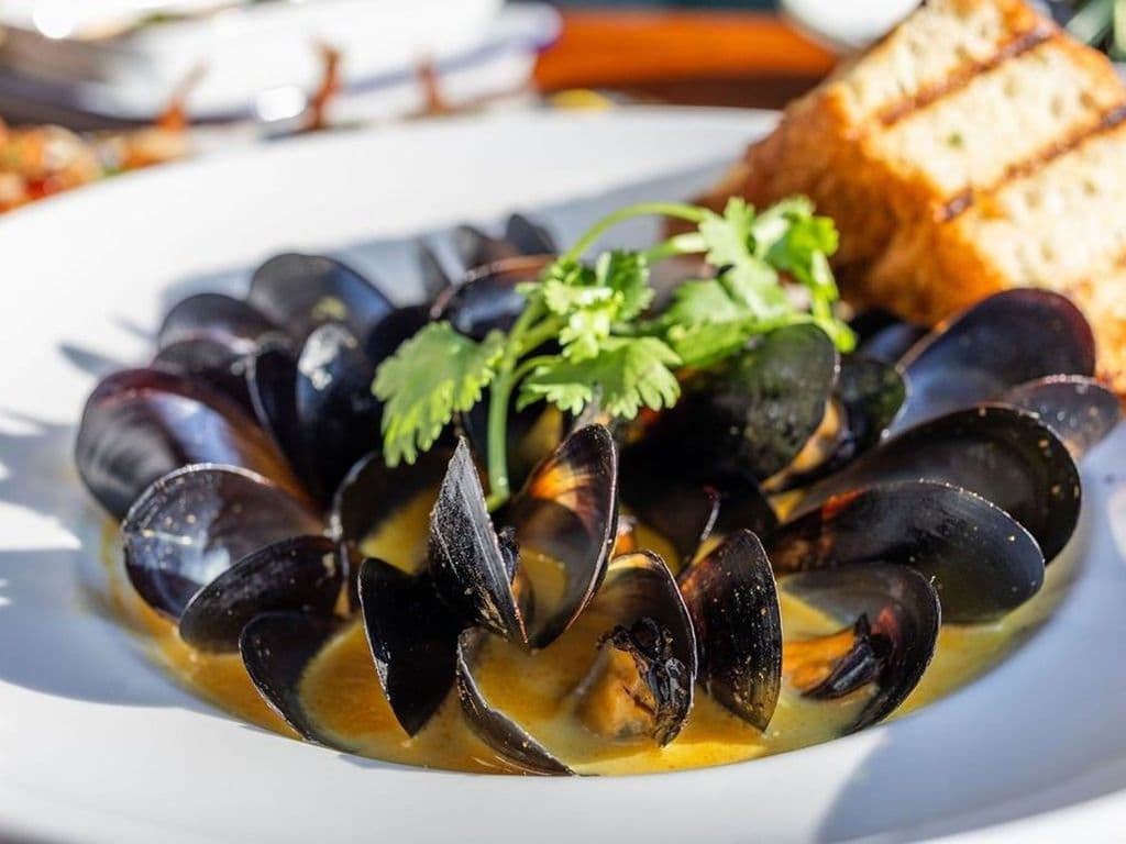 Coconut Curry Mussels.