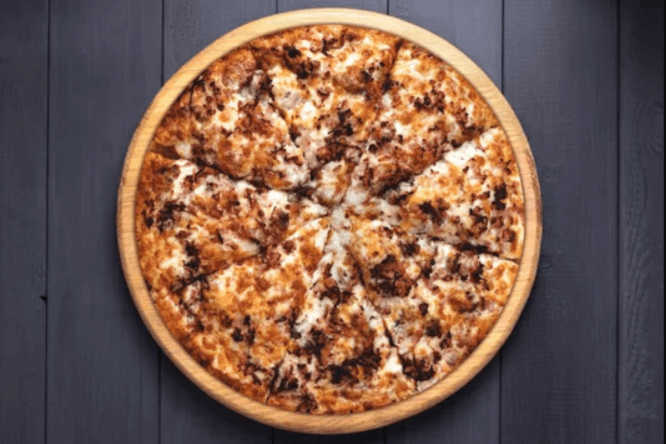 13. Single Large Triple Cheese Bacon Burger Special Pizzas