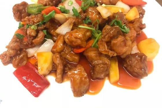140. Sweet-and-Sour Chicken with Pineapple