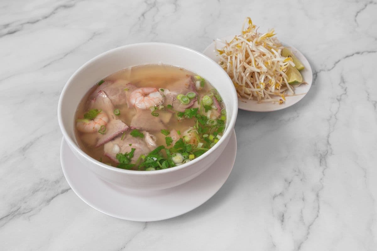 43. Shrimp and BBQ Pork with Rice Noodles
