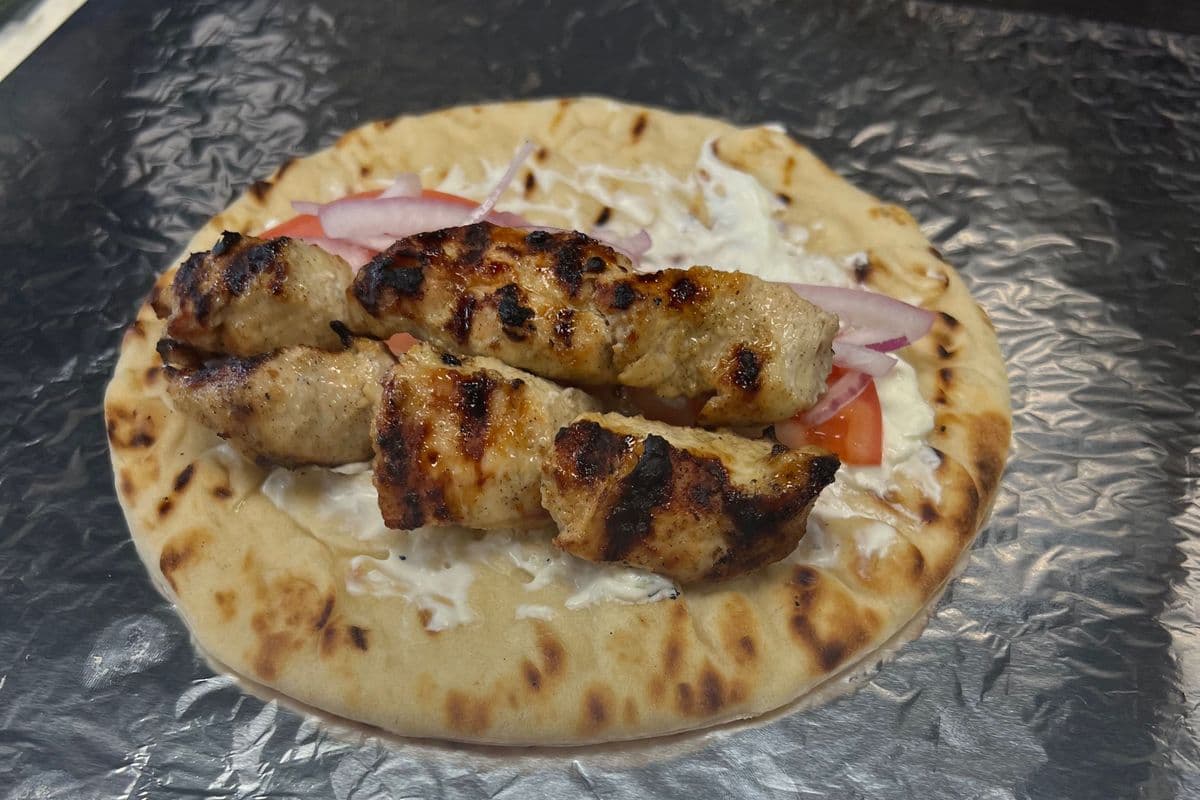 Chicken Souvlaki on Pita