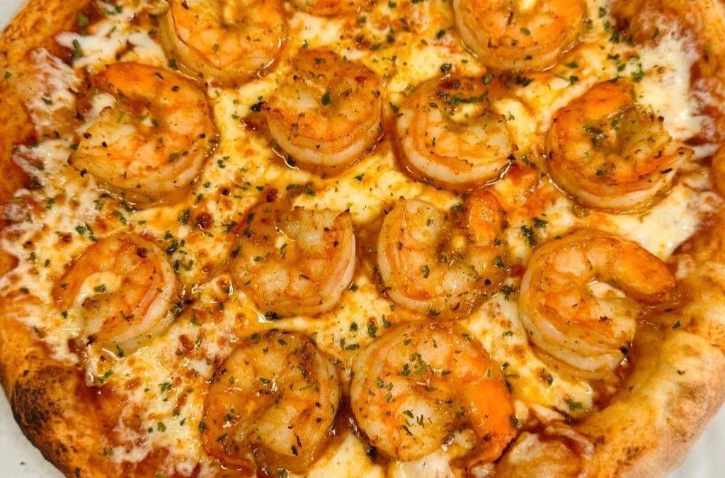 PIZZA AUX CREVETTES/SHRIMPS PIZZA