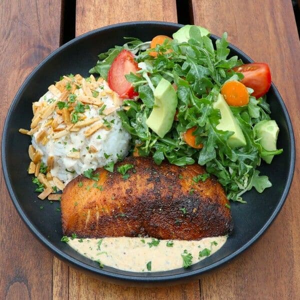 GRILLED CAJUN SALMON BOWL (GLUTEN FRIENDLY)