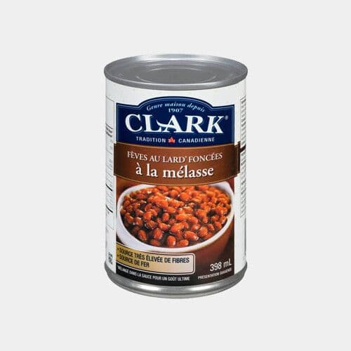 Clark Fèves au lard foncées à la mélasse / Clark Dark Brown Beans with Pork and Molasses