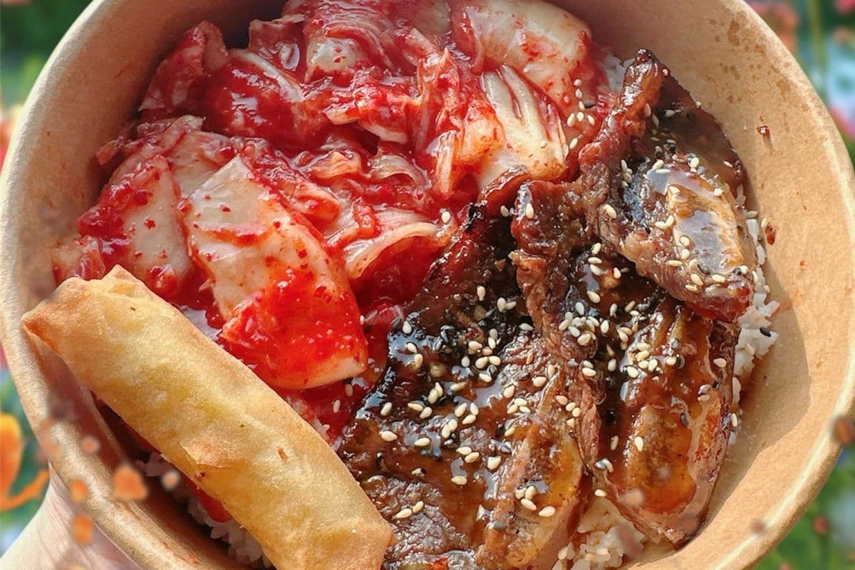 Korean Beef Rib with Kimchi