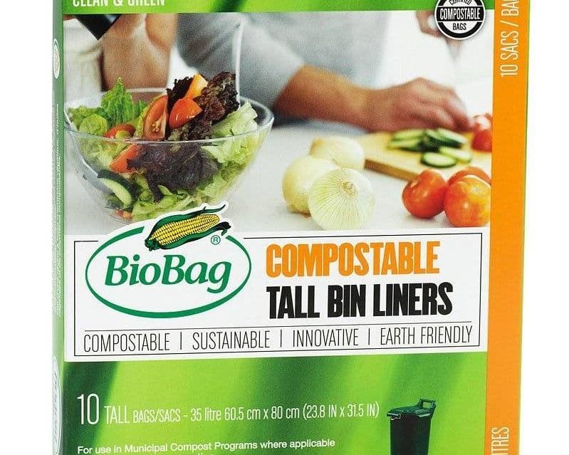 BIOBAG COMPOSTABLE TALL BIN LINERS 10S