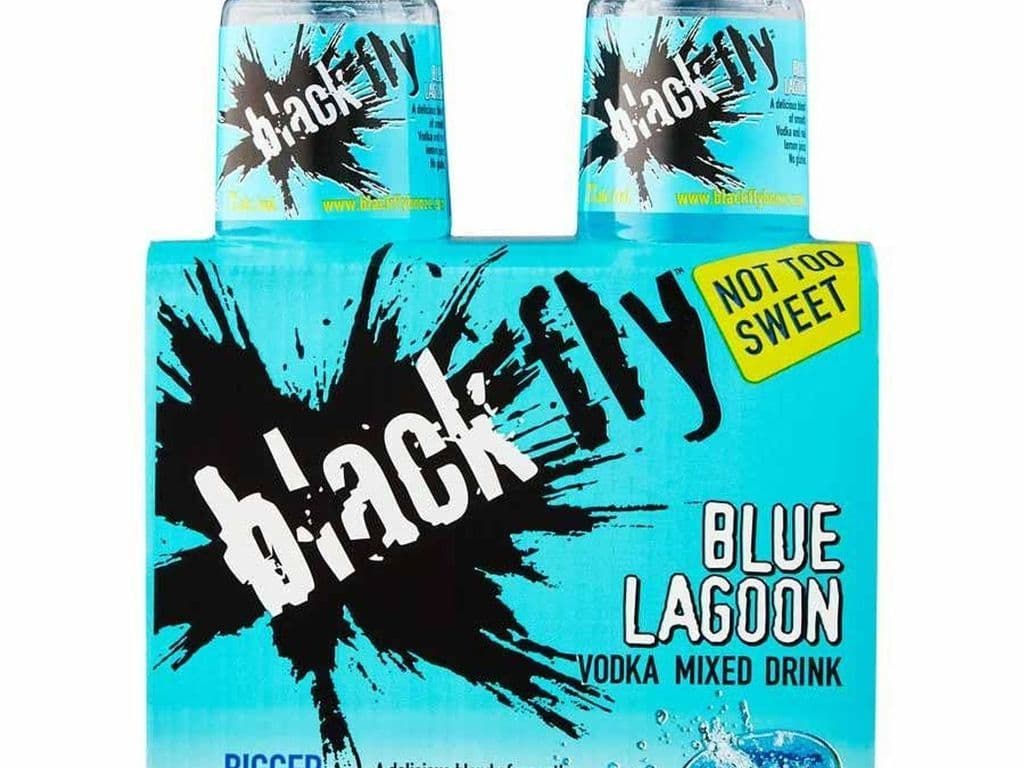 Black Fly Blue Lagoon Bottle, 4 x 400ml