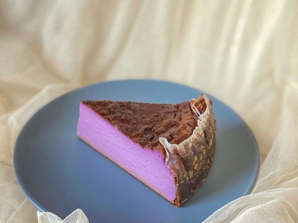 Mardy's Basque cheesecake UBE (slice)