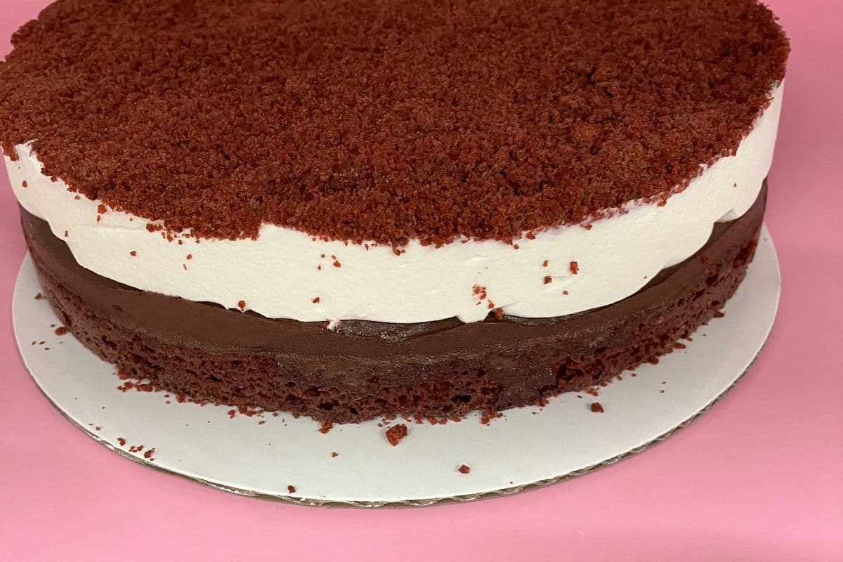 Red Velvet Ice Cream Cake Slice