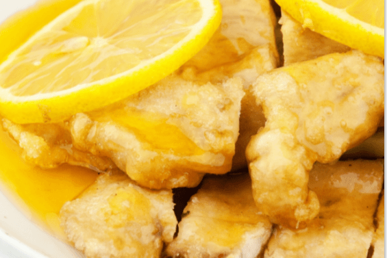 29. Breaded Chicken in Lemon Sauce