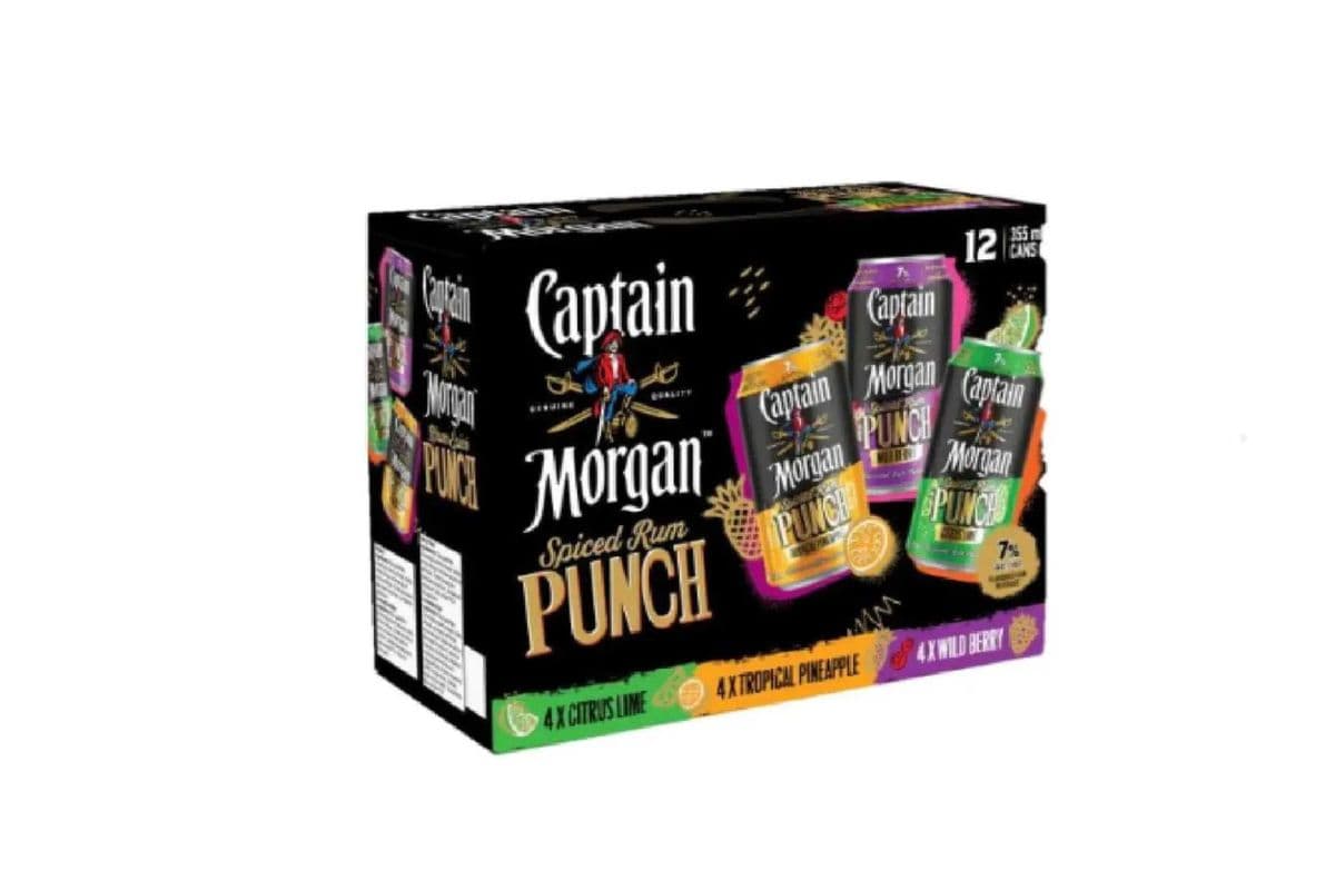 Captain Morgan Spiced Rum Punch Variety Pack (12 Cans) (12 x 355ml)