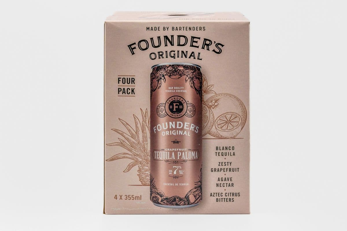 Founder's Original Grapefruit Tequila Paloma (4 cans) (1 x Pack)