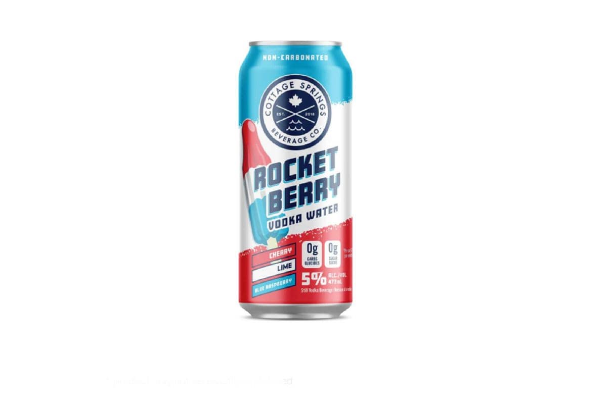 Cottage Springs Vodka Water Rocket Berry (1 x 473ml can)