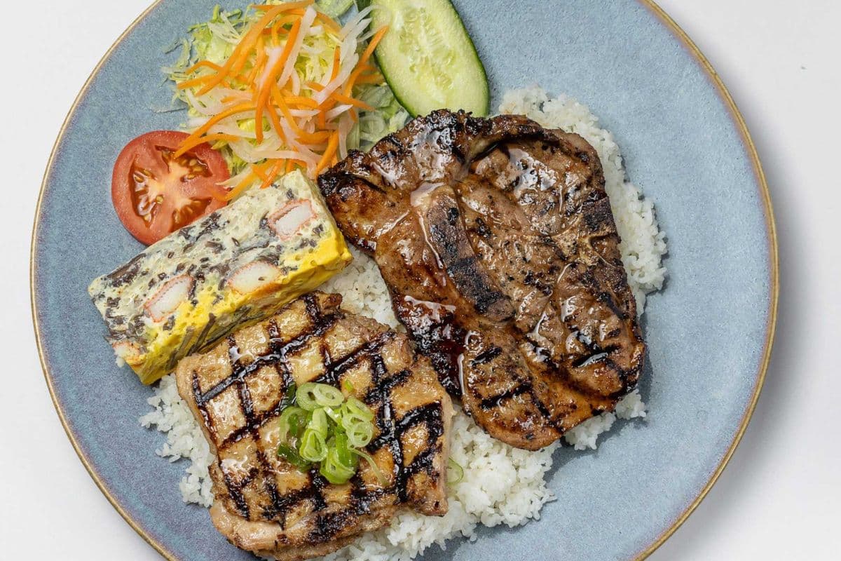 43. Grill Chicken and Pork Chop and Steam Egg