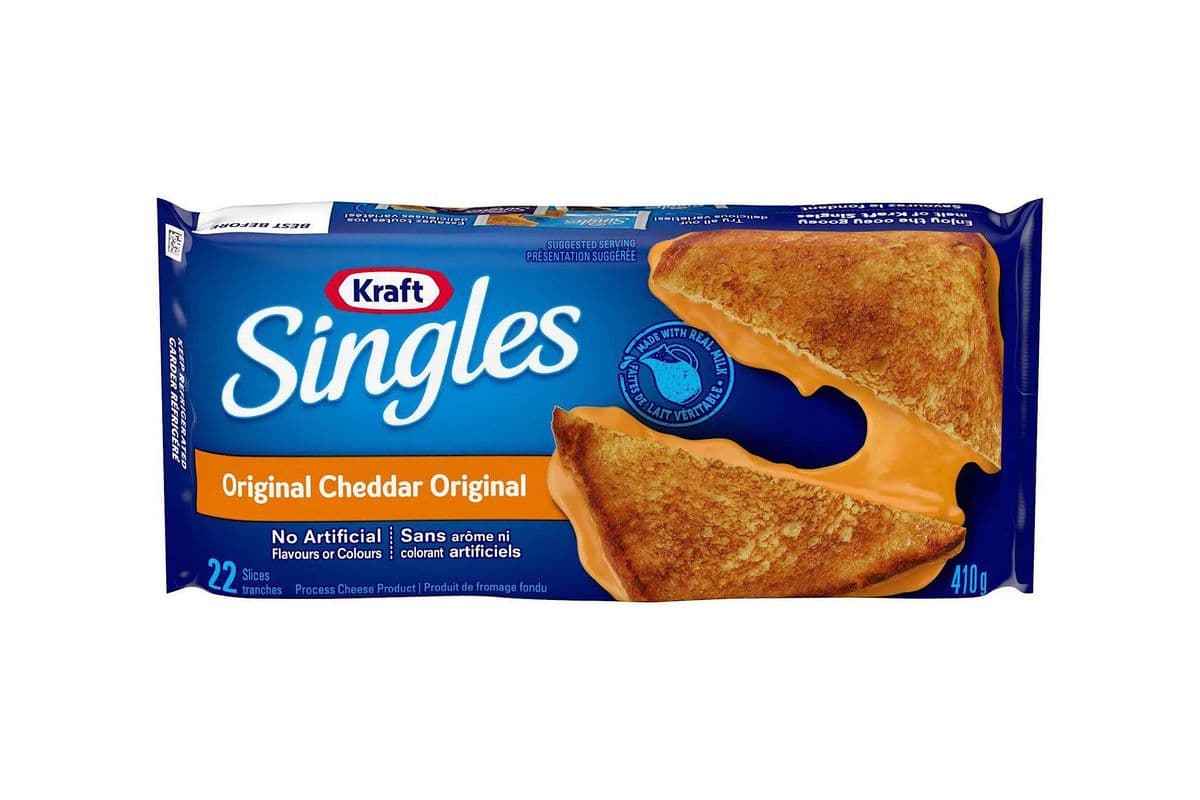Kraft Singles - Cheddar Original / Original Cheddar (22 tranches / slices)