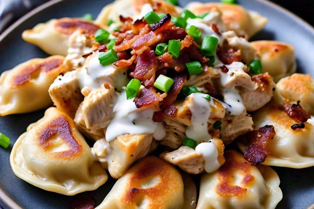 Chicken Bacon Ranch Pierogi