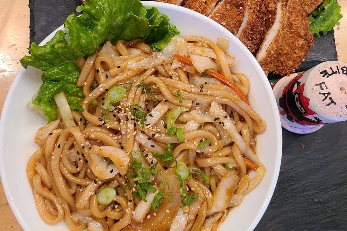 Chicken Katsu Stir-Fried Noodles