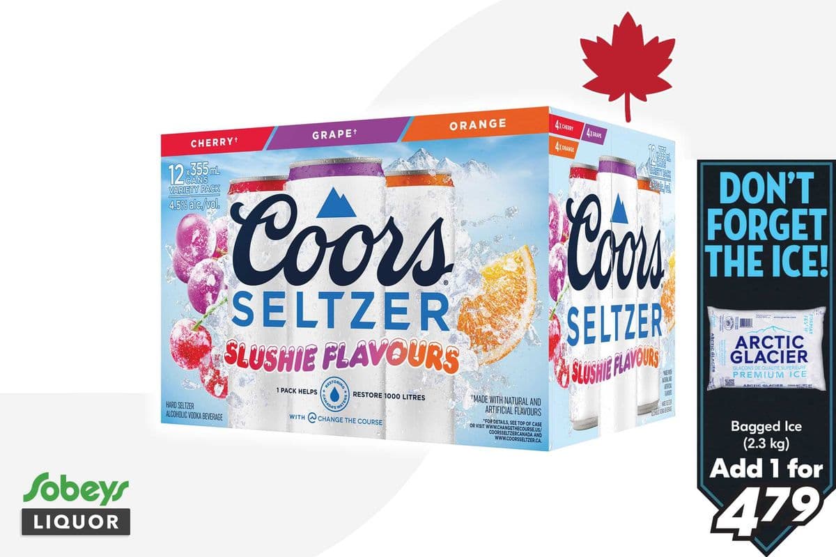 Coors Seltzer Slushie Flavours (12 x 355 ml)