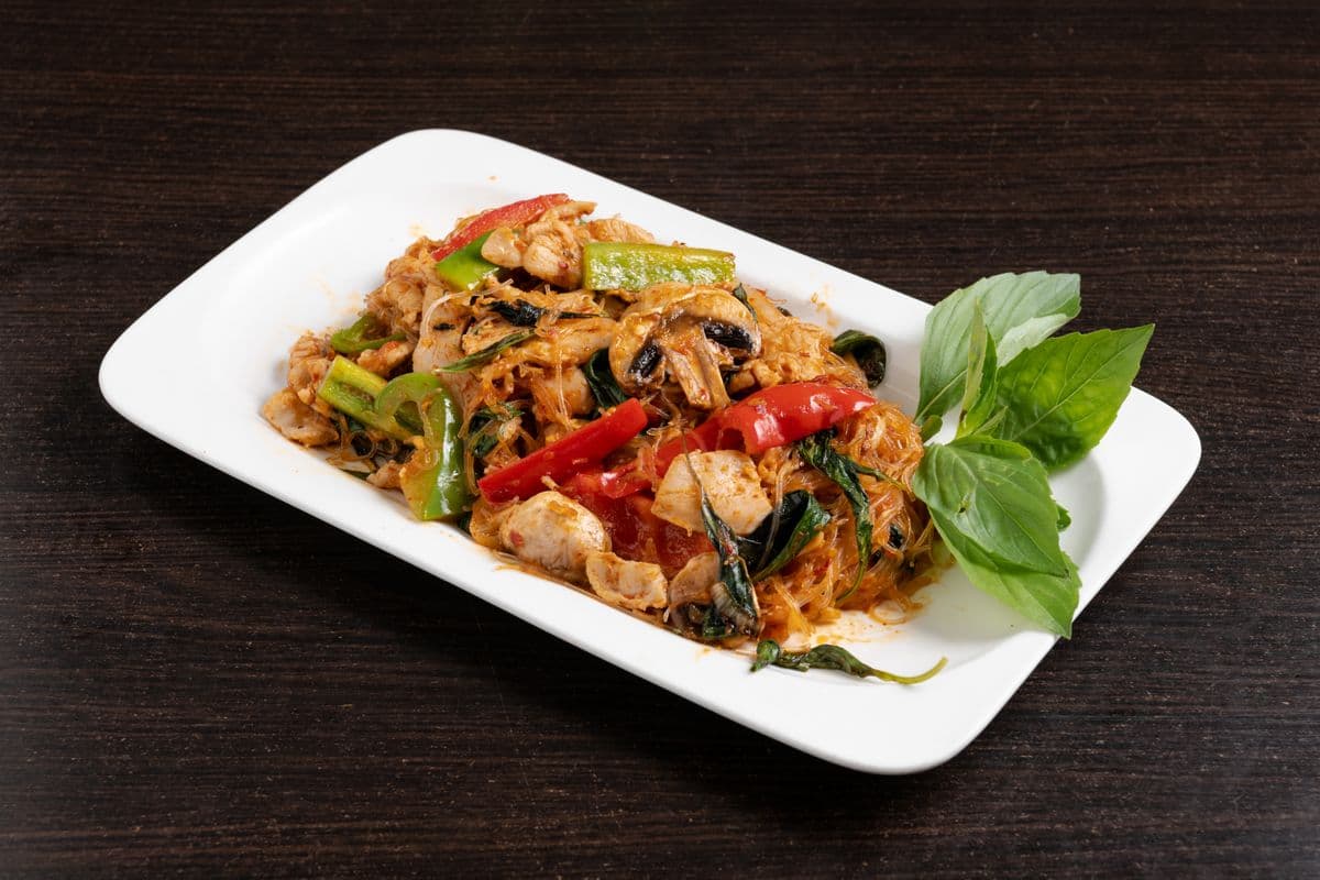 68. Spicy Basil Glass Noodle