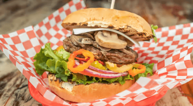 Mushroom and Swiss Burger