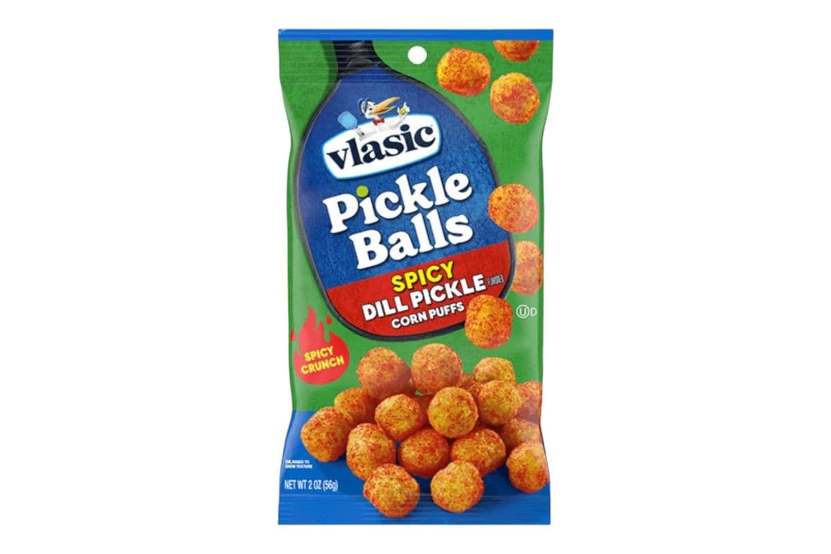 Vlasic Pickle Balls Spicy Dill Pickle Corn Puffs (56gm) (290 Cal)