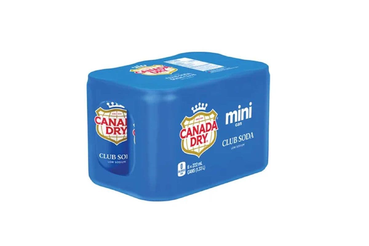 CANADA DRY CLUB SODA (6 x 222ML (CANS))