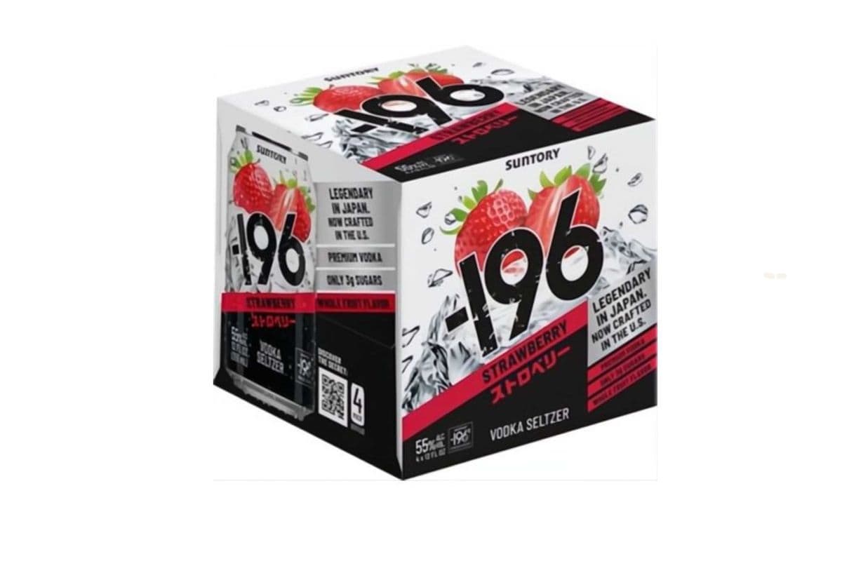 Suntory -196 Strawberry Vodka Soda (4 Cans) (4 x 355ml)