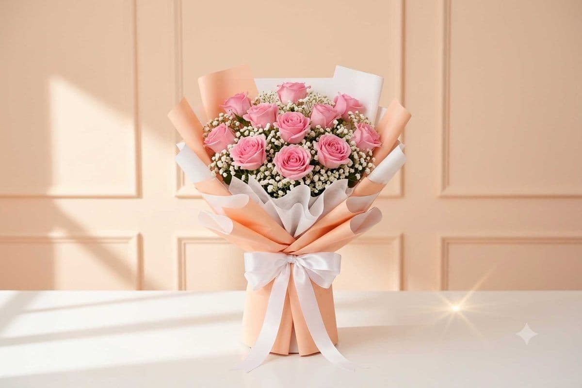 Light-pink love bouquet