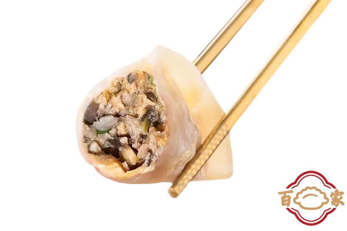 09. Poulet et champignons / Chicken and Mushroom / 鸡肉香菇煎饺
