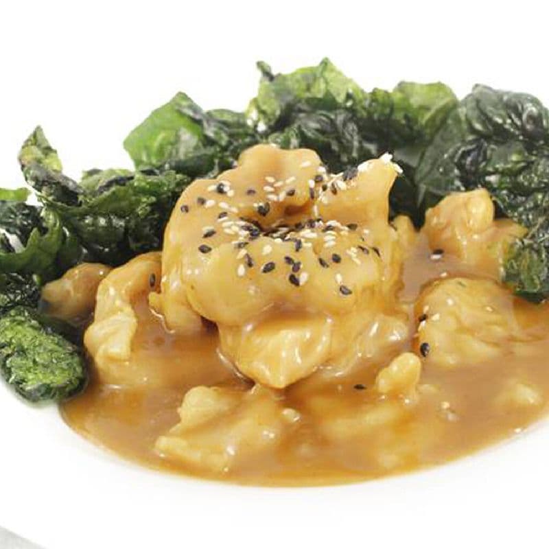 47. Poulet au beurre d'arachide et épinards croustillants / 47. Chicken Peanut Butter Crispy Spinach