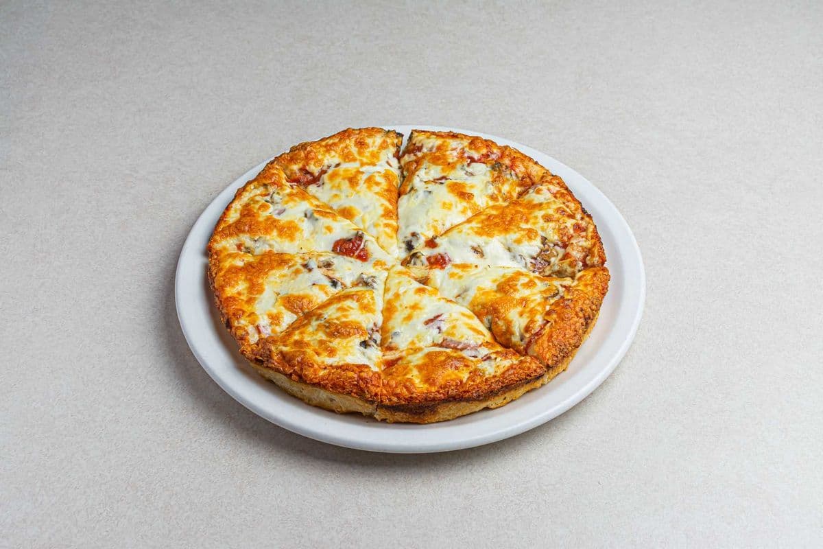 #13 10" Medium Ham and Mushroom Classic Pizza