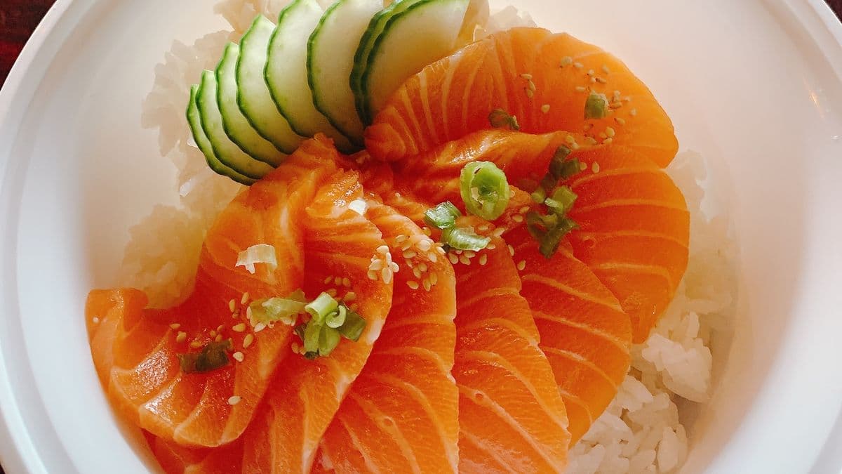 Salmon Sashimi Don