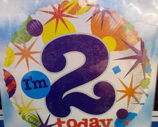 18" Round Foil Balloon (2nd Birthday)