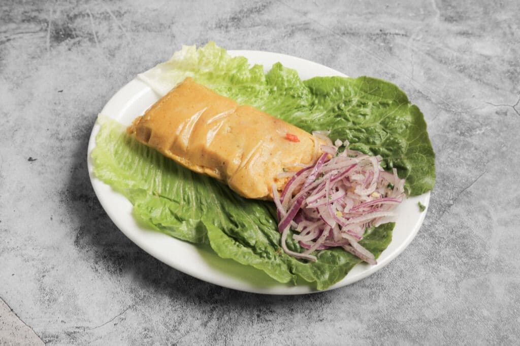 Galette de maïs farcie au poulet ou porc / tamal