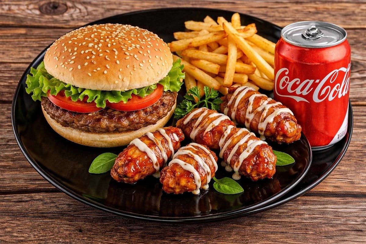 Wings and Burger Combo
