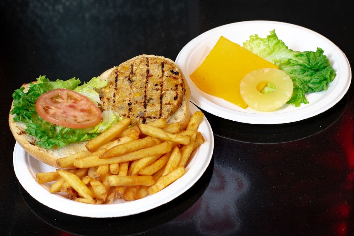 Peri Veggie Burger with Two Sides