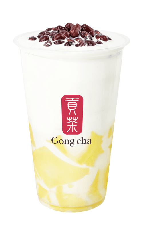Fresh Milk with Red Bean and Pudding