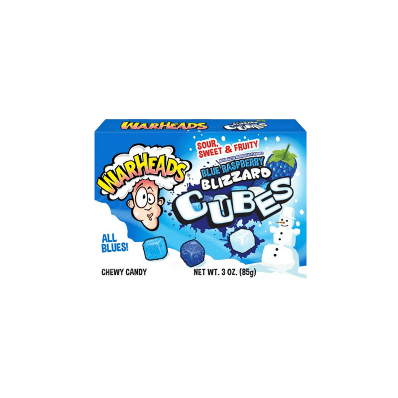Warheads Blizzard Cubes Blue Raspberry Theater Box - USA (3oz)