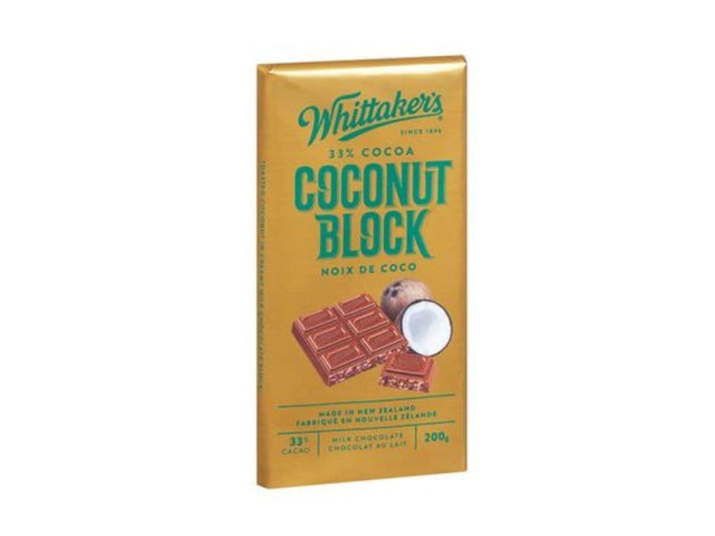 WHITTAKER’S COCONUT BLOCK CHOCOLATE 220G
