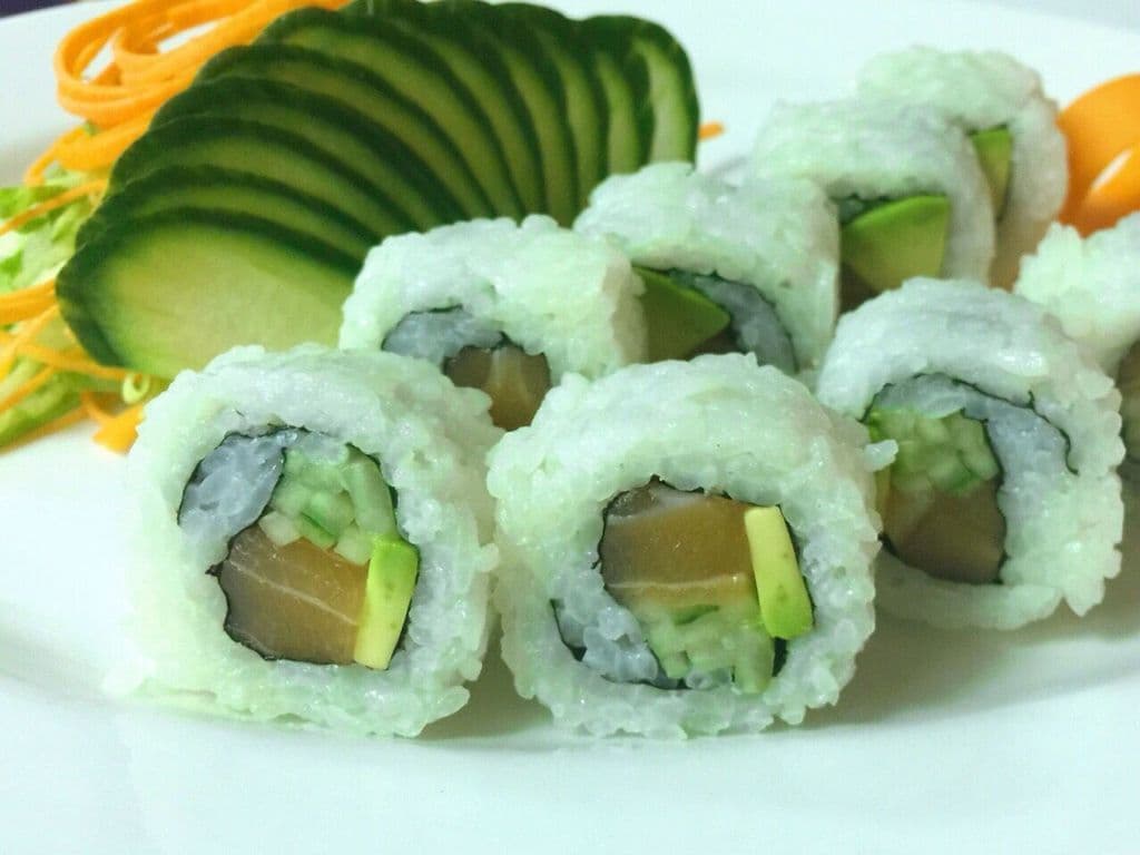 Salmon Cucumber Avocado Roll