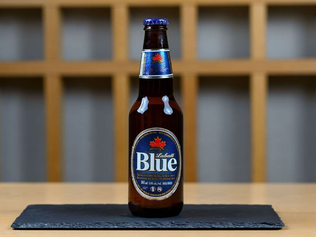 Blue Lager, 341ml bottle beer (5% ABV) 