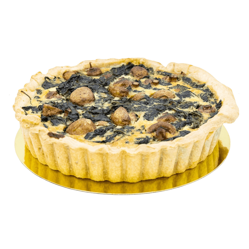 QUICHE AUX ÉPINARDS ET CHAMPIGNONS (ENTIERE) / SPINACH AND MUSHROOM QUICHE